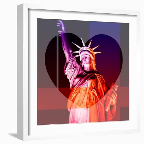 Love NY Series - The Statue of Liberty - Manhattan - New York - USA-Philippe Hugonnard-Framed Photographic Print