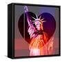 Love NY Series - The Statue of Liberty - Manhattan - New York - USA-Philippe Hugonnard-Framed Stretched Canvas