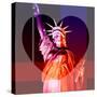 Love NY Series - The Statue of Liberty - Manhattan - New York - USA-Philippe Hugonnard-Stretched Canvas