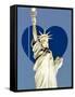 Love NY Series - The Statue of Liberty - Manhattan - New York - USA-Philippe Hugonnard-Framed Stretched Canvas