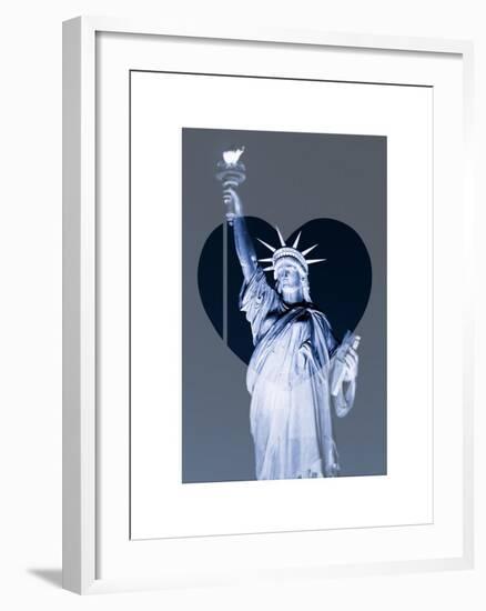 Love NY Series - The Statue of Liberty - Manhattan - New York - USA-Philippe Hugonnard-Framed Art Print