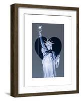 Love NY Series - The Statue of Liberty - Manhattan - New York - USA-Philippe Hugonnard-Framed Art Print