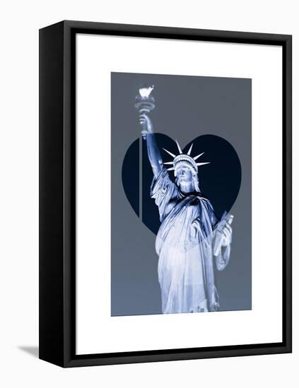 Love NY Series - The Statue of Liberty - Manhattan - New York - USA-Philippe Hugonnard-Framed Stretched Canvas