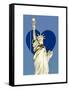 Love NY Series - The Statue of Liberty - Manhattan - New York - USA-Philippe Hugonnard-Framed Stretched Canvas