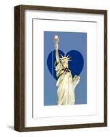 Love NY Series - The Statue of Liberty - Manhattan - New York - USA-Philippe Hugonnard-Framed Art Print