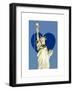 Love NY Series - The Statue of Liberty - Manhattan - New York - USA-Philippe Hugonnard-Framed Art Print