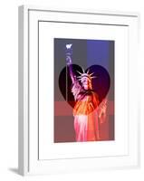 Love NY Series - The Statue of Liberty - Manhattan - New York - USA-Philippe Hugonnard-Framed Art Print