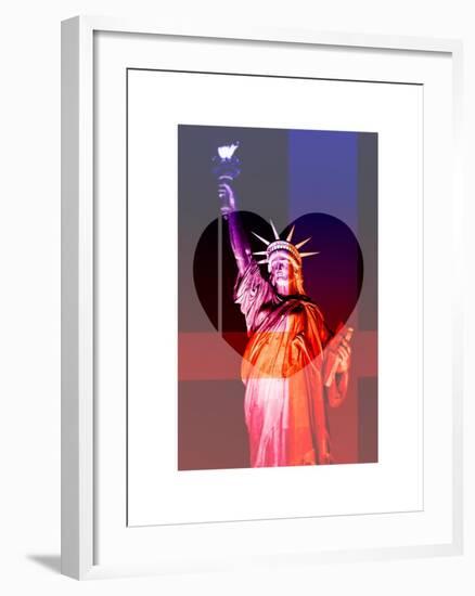 Love NY Series - The Statue of Liberty - Manhattan - New York - USA-Philippe Hugonnard-Framed Art Print