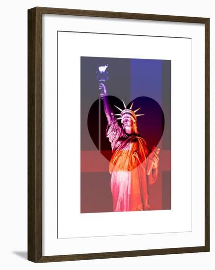 Love NY Series - The Statue of Liberty - Manhattan - New York - USA-Philippe Hugonnard-Framed Art Print