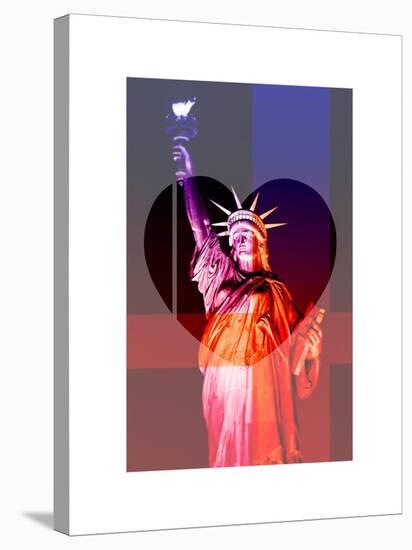 Love NY Series - The Statue of Liberty - Manhattan - New York - USA-Philippe Hugonnard-Stretched Canvas