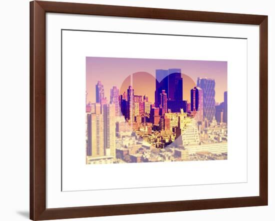 Love NY Series - Theater District Buildings - Manhattan - New York City - USA-Philippe Hugonnard-Framed Art Print