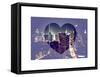 Love NY Series - Times Square and 42nd Street at Night - Manhattan - New York - USA-Philippe Hugonnard-Framed Stretched Canvas