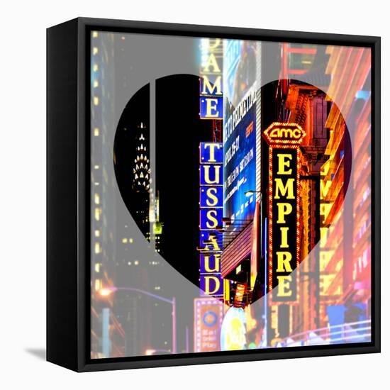 Love NY Series - Times Square at Night - Manhattan - New York - USA-Philippe Hugonnard-Framed Stretched Canvas