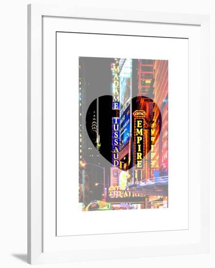 Love NY Series - Times Square at Night - Manhattan - New York - USA-Philippe Hugonnard-Framed Art Print