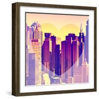 Love NY Series - Times Square Buildings - Manhattan - New York City - USA-Philippe Hugonnard-Framed Photographic Print