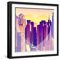 Love NY Series - Times Square Buildings - Manhattan - New York City - USA-Philippe Hugonnard-Framed Photographic Print