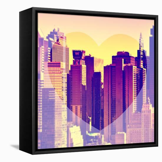 Love NY Series - Times Square Buildings - Manhattan - New York City - USA-Philippe Hugonnard-Framed Stretched Canvas