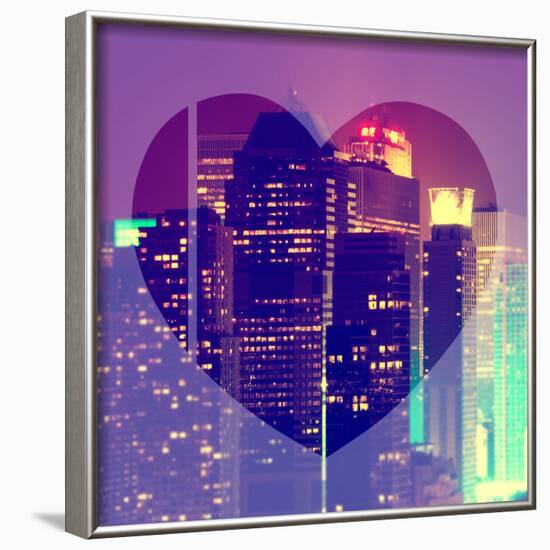 Love NY Series - Times Square Skyscrapers at Night - Manhattan - New York - USA-Philippe Hugonnard-Framed Photographic Print