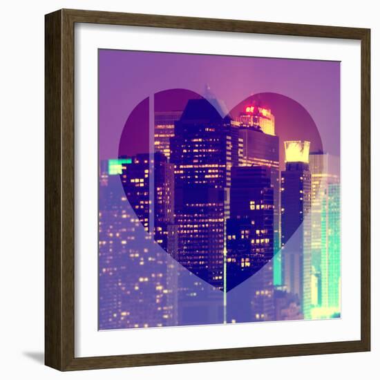 Love NY Series - Times Square Skyscrapers at Night - Manhattan - New York - USA-Philippe Hugonnard-Framed Photographic Print