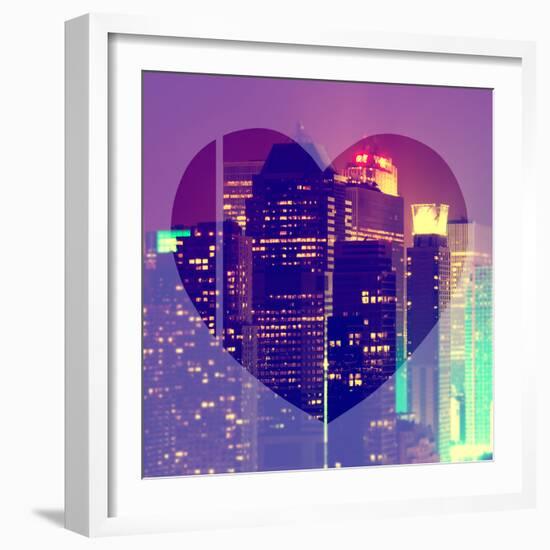 Love NY Series - Times Square Skyscrapers at Night - Manhattan - New York - USA-Philippe Hugonnard-Framed Photographic Print