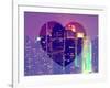 Love NY Series - Times Square Skyscrapers at Night - Manhattan - New York - USA-Philippe Hugonnard-Framed Photographic Print