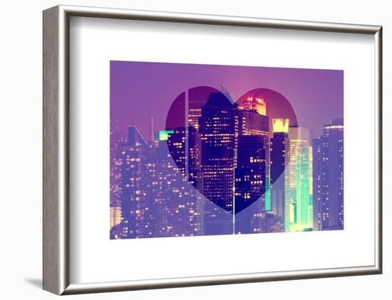 Love NY Series - Times Square Skyscrapers at Night - Manhattan - New York - USA-Philippe Hugonnard-Framed Art Print