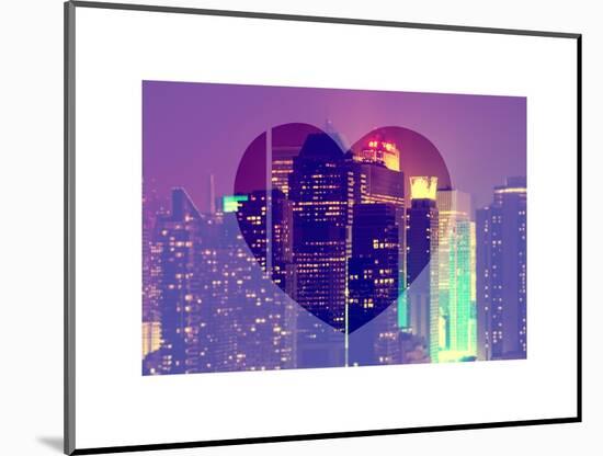 Love NY Series - Times Square Skyscrapers at Night - Manhattan - New York - USA-Philippe Hugonnard-Mounted Art Print