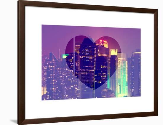 Love NY Series - Times Square Skyscrapers at Night - Manhattan - New York - USA-Philippe Hugonnard-Framed Art Print