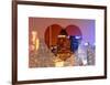 Love NY Series - Times Square Skyscrapers at Night - Manhattan - New York - USA-Philippe Hugonnard-Framed Art Print