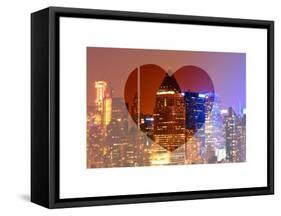 Love NY Series - Times Square Skyscrapers at Night - Manhattan - New York - USA-Philippe Hugonnard-Framed Stretched Canvas