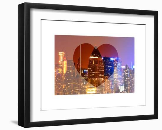 Love NY Series - Times Square Skyscrapers at Night - Manhattan - New York - USA-Philippe Hugonnard-Framed Art Print