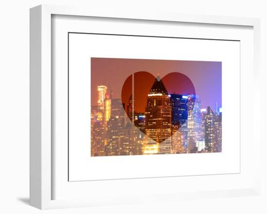 Love NY Series - Times Square Skyscrapers at Night - Manhattan - New York - USA-Philippe Hugonnard-Framed Art Print