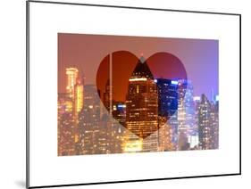 Love NY Series - Times Square Skyscrapers at Night - Manhattan - New York - USA-Philippe Hugonnard-Mounted Art Print