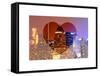 Love NY Series - Times Square Skyscrapers at Night - Manhattan - New York - USA-Philippe Hugonnard-Framed Stretched Canvas