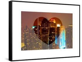 Love NY Series - Times Square Skyscrapers at Night - Manhattan - New York - USA-Philippe Hugonnard-Framed Stretched Canvas