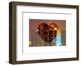 Love NY Series - Times Square Skyscrapers at Night - Manhattan - New York - USA-Philippe Hugonnard-Framed Art Print