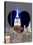 Love NY Series - Top of the Empire State Building at Night - Manhattan - New York - USA-Philippe Hugonnard-Stretched Canvas