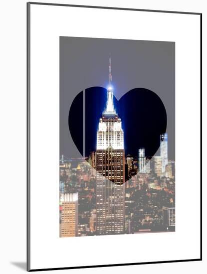 Love NY Series - Top of the Empire State Building at Night - Manhattan - New York - USA-Philippe Hugonnard-Mounted Art Print