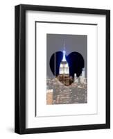 Love NY Series - Top of the Empire State Building at Night - Manhattan - New York - USA-Philippe Hugonnard-Framed Art Print