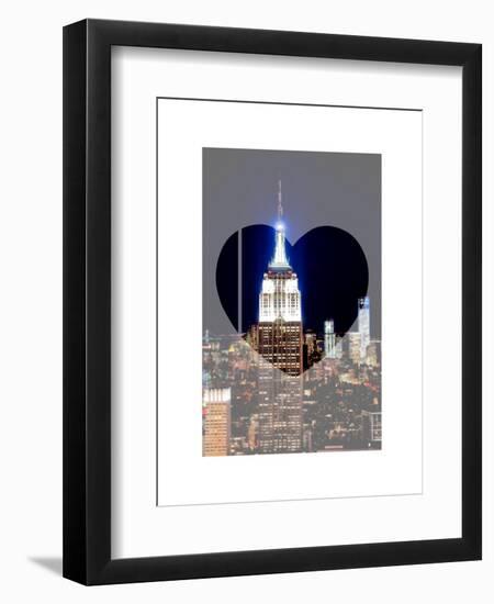 Love NY Series - Top of the Empire State Building at Night - Manhattan - New York - USA-Philippe Hugonnard-Framed Art Print