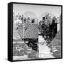 Love NY Series - Urban Scene in Chelsea - Manhattan - New York - USA - B&W Photography-Philippe Hugonnard-Framed Stretched Canvas
