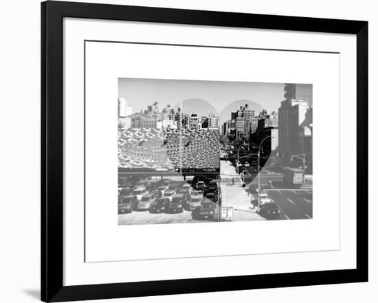 Love NY Series - Urban Scene in Chelsea - Manhattan - New York - USA - B&W Photography-Philippe Hugonnard-Framed Art Print