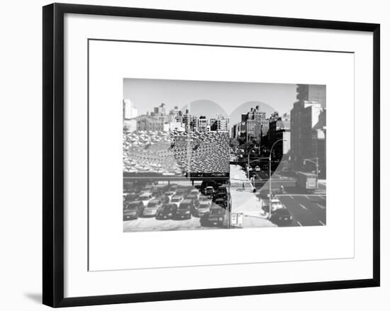 Love NY Series - Urban Scene in Chelsea - Manhattan - New York - USA - B&W Photography-Philippe Hugonnard-Framed Art Print