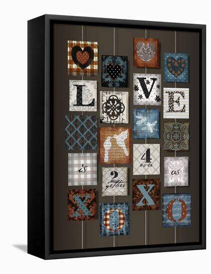 Love on Strings-Art Licensing Studio-Framed Stretched Canvas