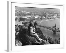 Love on the Danube-null-Framed Photographic Print