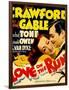 Love on the Run, Joan Crawford, Clark Gable on Window Card, 1936-null-Framed Art Print