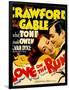 Love on the Run, Joan Crawford, Clark Gable on Window Card, 1936-null-Framed Art Print