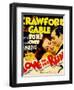 Love on the Run, Joan Crawford, Clark Gable on Window Card, 1936-null-Framed Premium Giclee Print