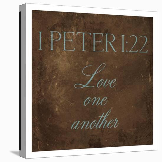 Love One Another Brown-Jace Grey-Stretched Canvas