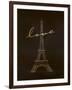 Love Paris - Black and Gold-Dominique Vari-Framed Art Print